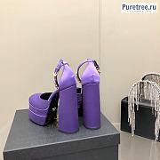 VERSACE | Medusa Aevitas Platform Pumps In Purple Silk - 15.5cm - 3
