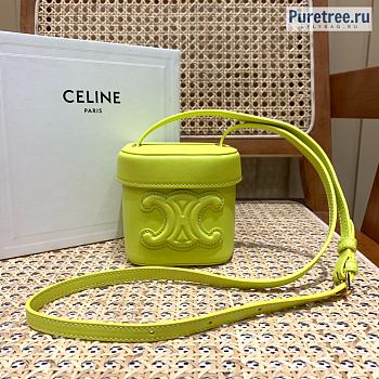 Celine | Small Box Cuir Triomphe In Yellow Smooth Calfskin - 11cm