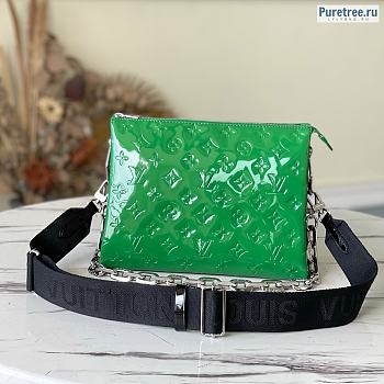 Louis Vuitton | Coussin PM Green Shiny Leather M57793 - 26 x 20 x 12cm