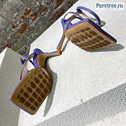 Bottega Veneta | Stretch Purple Leather Sandals - 9cm - 3