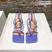 Bottega Veneta | Stretch Purple Leather Sandals - 9cm - 5