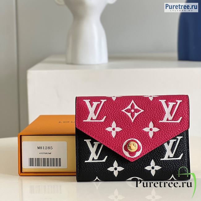 Louis Vuitton | Victorine Wallet Black/Pink M81285 - 12 x 9.5 x 1.5cm - 1