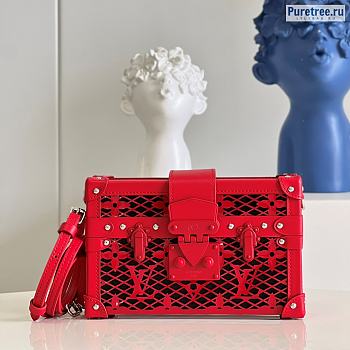 Louis Vuitton | Petite Malle Red Calfskin M20353 - 20 x 12.5 x 6cm