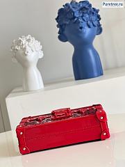 Louis Vuitton | Petite Malle Red Calfskin M20353 - 20 x 12.5 x 6cm - 6