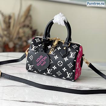 Louis Vuitton | Speedy Bandoulière 20 Black/Pink Leather M46088 - 20.5 x 13.5 x 12cm