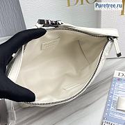 DIOR | Medium Diortravel Nomad Pouch White Calfskin - 22 x 13 x 9.5cm - 5
