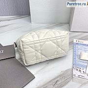DIOR | Small Diortravel Nomad Pouch White Calfskin - 15 x 10 x 8cm - 4
