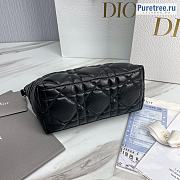 DIOR | Medium Diortravel Nomad Pouch Black Calfskin - 22 x 13 x 9.5cm - 4