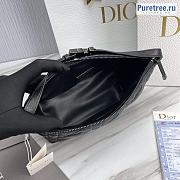 DIOR | Medium Diortravel Nomad Pouch Black Calfskin - 22 x 13 x 9.5cm - 2