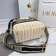 DIOR | Medium Lady Dior Bag Natural Wicker Black - 24 x 20 x 11cm - 2