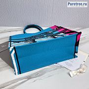 DIOR | Large Dior Book Tote Blue D-Jungle Pop - 41.5cm - 6