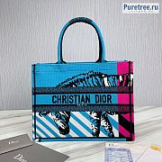 DIOR | Medium Dior Book Tote Blue D-Jungle Pop - 36.5cm - 1