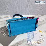 DIOR | Medium Dior Book Tote Blue D-Jungle Pop - 36.5cm - 6