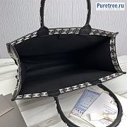 DIOR | Large Book Tote Cornely-Effect Embroidered Black Leather - 41.5cm - 5