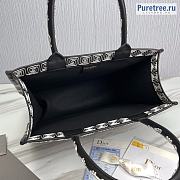 DIOR | Medium Book Tote Cornely-Effect Embroidered Black Leather - 36.5cm - 4