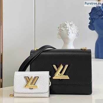Louis Vuitton | Twist MM Epi Leather Black/White M55683 - 23 x 17 x 9.5cm