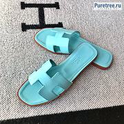 HERMES | Oran Sandal All Light Blue Smooth Leather - 2