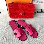 HERMES | Oran Sandal All Pink Smooth Leather - 5