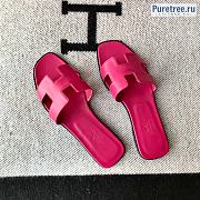 HERMES | Oran Sandal All Pink Smooth Leather - 4