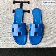 HERMES | Oran Sandal All Blue Smooth Leather - 1