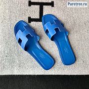 HERMES | Oran Sandal All Blue Smooth Leather - 6
