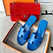 HERMES | Oran Sandal All Blue Smooth Leather - 2