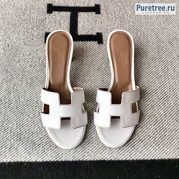 HERMES | Oasis Sandal White Smooth Leather - 5cm
