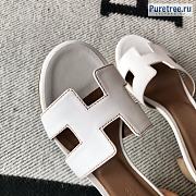 HERMES | Oasis Sandal White Smooth Leather - 5cm - 2