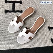 HERMES | Oasis Sandal White Smooth Leather - 5cm - 3