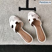 HERMES | Oasis Sandal White Smooth Leather - 5cm - 5