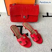 HERMES | Oasis Sandal Red Smooth Leather - 5cm - 5