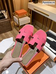HERMES | Oran Sandal Pink Shiny Leather - 6