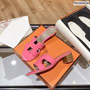 HERMES | Oasis Sandal Pink Shiny Leather - 5cm - 1