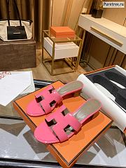 HERMES | Oasis Sandal Pink Shiny Leather - 5cm - 6