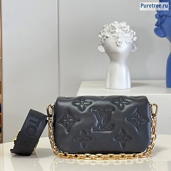 Louis Vuitton | Wallet On Strap Bubblegram Black M81398 - 20 x 12 x 6cm