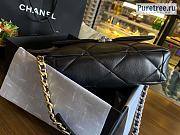 CHANEL | 19 Handbag Black Lambskin With Silver Hardware - 30 x 20 x 10cm - 4