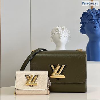 Louis Vuitton | Twist MM Epi Leather Kaki/White M59884 - 23 x 17 x 9.5cm