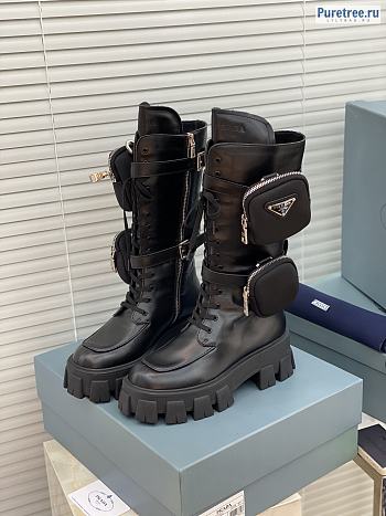PRADA | Monolith Leather And Nylon Boots