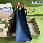 GUCCI | Diana Medium Tote Bag Blue Leather - 35 x 30 x 14cm - 2