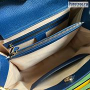 GUCCI | Diana Medium Tote Bag Blue Leather - 35 x 30 x 14cm - 5