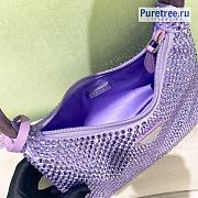 PRADA | Re-Edition 2000 Satin Mini Purple Bag With Crystals - 22 x 17 x 6cm - 5