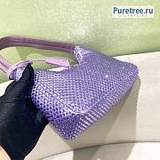 PRADA | Re-Edition 2000 Satin Mini Purple Bag With Crystals - 22 x 17 x 6cm - 2