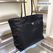 PRADA | Re-nylon And Saffiano Leather Tote Bag Black 1BG107 - 40 x 34 x 16cm - 4