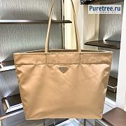PRADA | Re-nylon And Saffiano Leather Tote Bag Beige 1BG107 - 40 x 34 x 16cm - 1