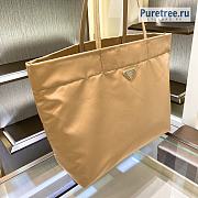 PRADA | Re-nylon And Saffiano Leather Tote Bag Beige 1BG107 - 40 x 34 x 16cm - 4