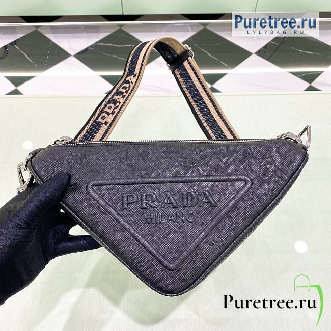 PRADA | Triangle Bag Black Saffiano Leather 2VH155 - 28 x 18 x 11cm - 1