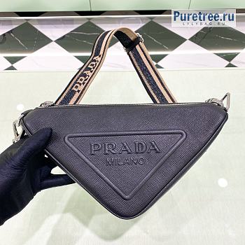 PRADA | Triangle Bag Black Saffiano Leather 2VH155 - 28 x 18 x 11cm