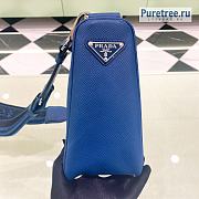 PRADA | Triangle Bag Blue Saffiano Leather 2VH155 - 28 x 18 x 11cm - 3