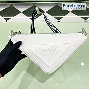 PRADA | Triangle Bag White Saffiano Leather 2VH155 - 28 x 18 x 11cm - 1