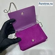 PRADA | Card Holder Purple Sequin-embellished Satin - 11.5 x 8 x 2cm - 6